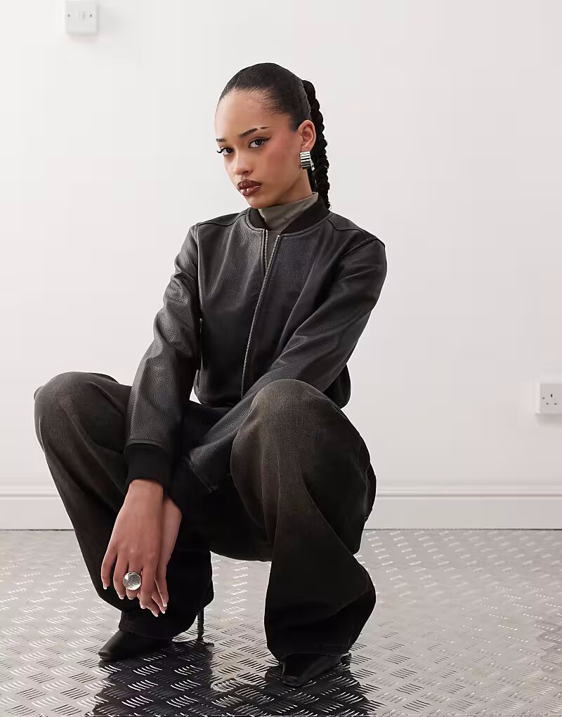 Barneys Originals Куртка-бомбер из натуральной кожи Barneys originals черного цвета 
Barneys Originals Куртка-бомбер из натуральной кожи Barneys originals черного цвета