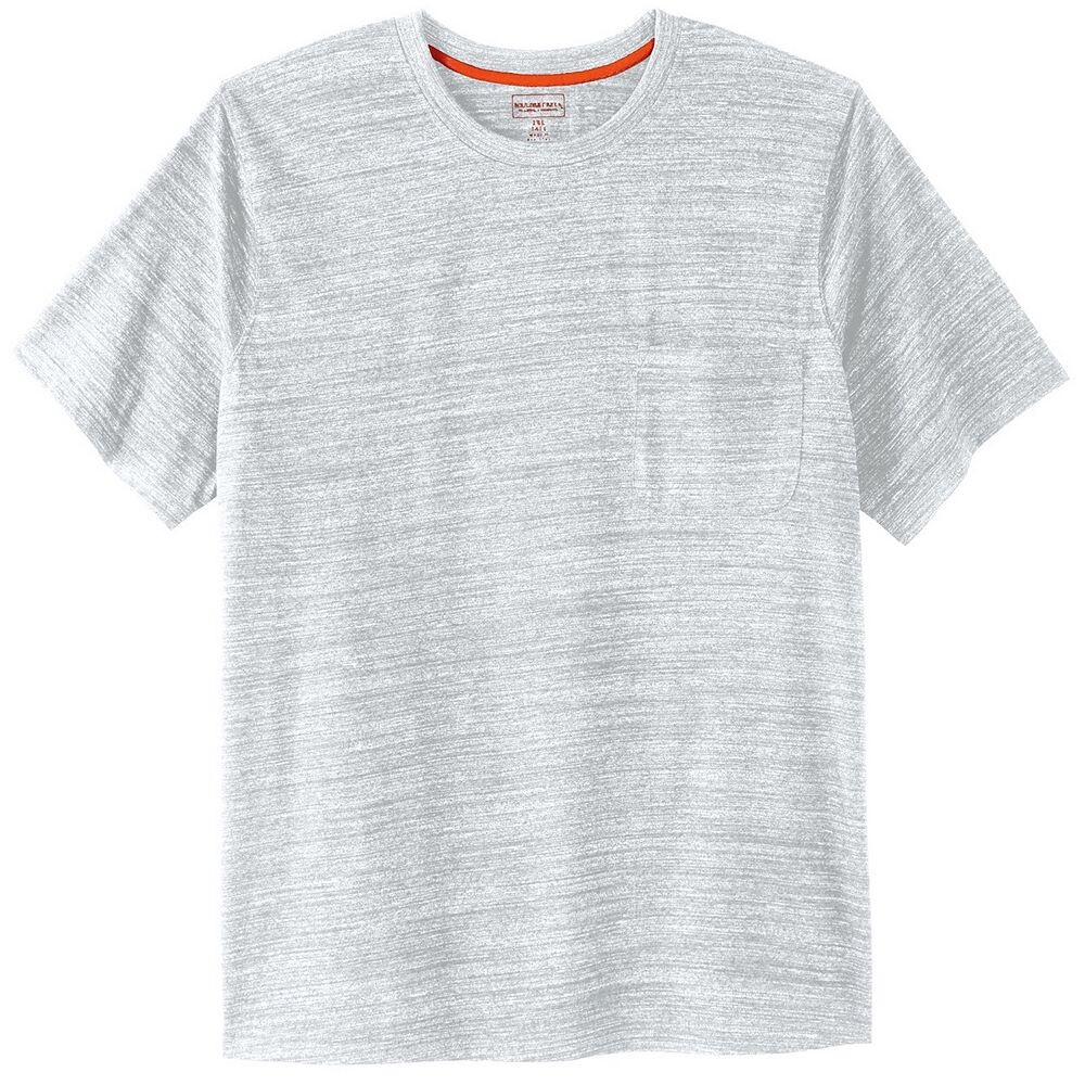 Мужская удлиненная футболка с круглым вырезом Boulder Creek By Kingsize для больших и высоких тяжеловесов с карманами, цвет White Marl
Мужская удлиненная футболка с круглым вырезом Boulder Creek By Kingsize для больших и высоких тяжеловесов с карманами, цвет White Marl