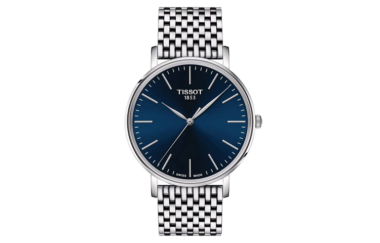 Мужские часы с кварцевым механизмом TISSOT, корпус из нержавеющей стали 40 мм, синий циферблат, стальной браслет
Мужские часы с кварцевым механизмом TISSOT, корпус из нержавеющей стали 40 мм, синий циферблат, стальной браслет