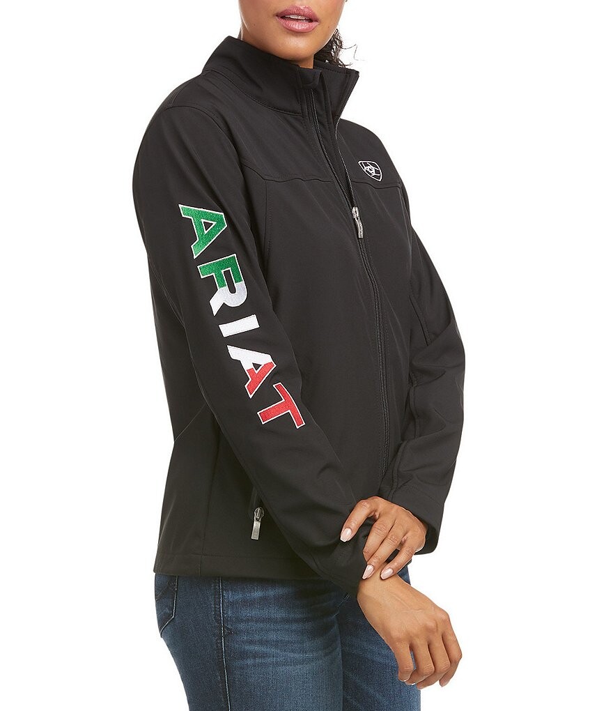 Куртка Ariat Classic Team Softshell Mexico с воротником-стойкой и длинными рукавами на молнии спереди, черный
Куртка Ariat Classic Team Softshell Mexico с воротником-стойкой и длинными рукавами на молнии спереди, черный