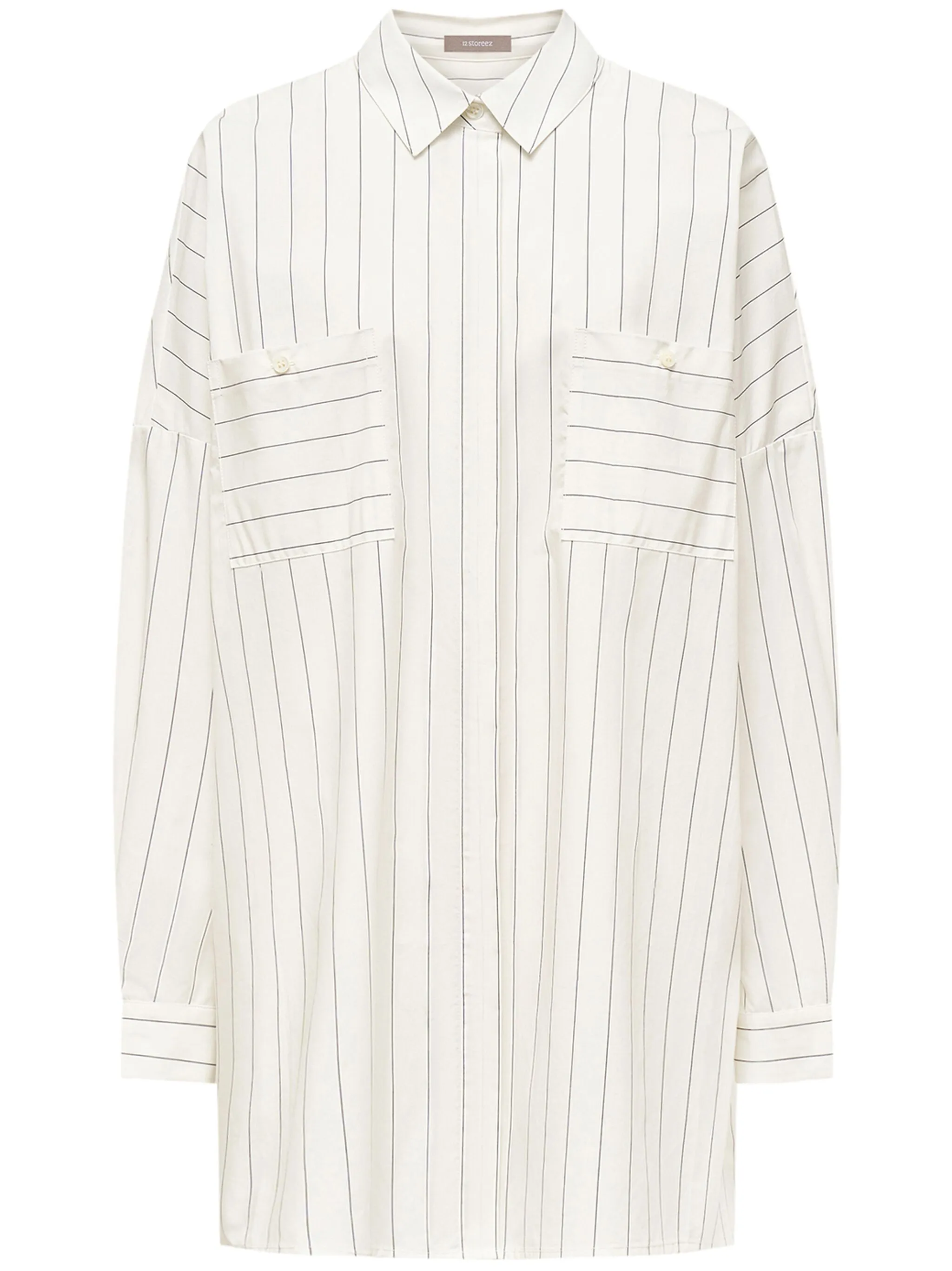Полосатая рубашка с длинными рукавами 12 Storeez, белый
Полосатая рубашка с длинными рукавами 12 Storeez, белый