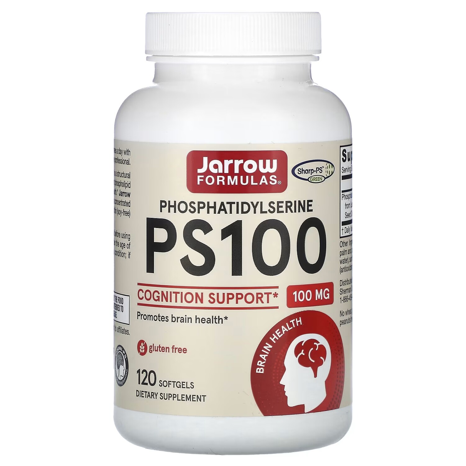 Фосфатидилсерин Jarrow Formulas PS100 100 мг, 120 таблеток
Фосфатидилсерин Jarrow Formulas PS100 100 мг, 120 таблеток