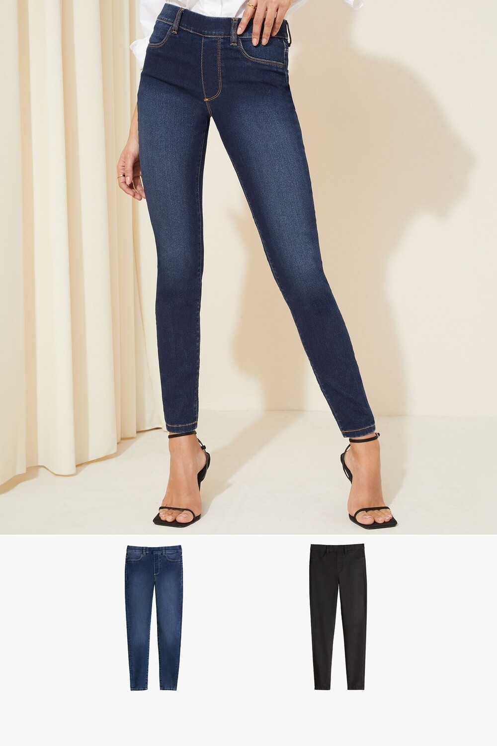 2 пары джеггинсов с эластичной талией Friends Like These, синий
2 пары джеггинсов с эластичной талией Friends Like These, синий