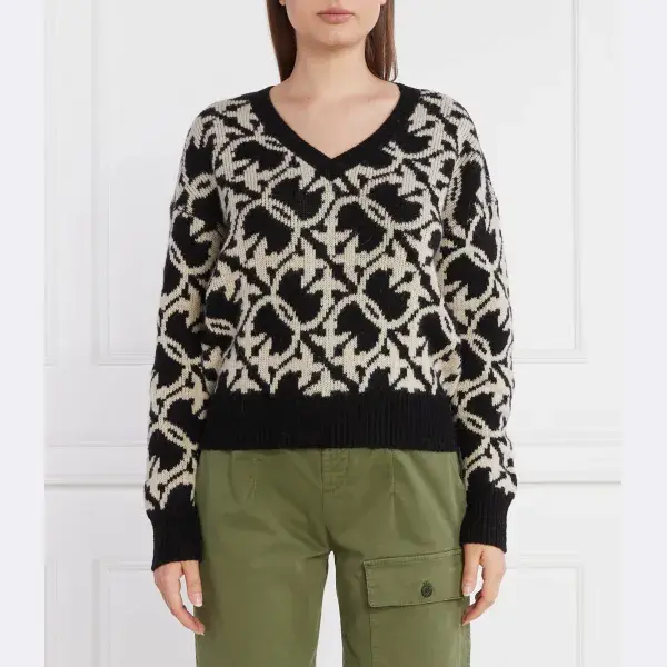 Шерстяной свитер обычного кроя Pinko, черный
Шерстяной свитер обычного кроя Pinko, черный