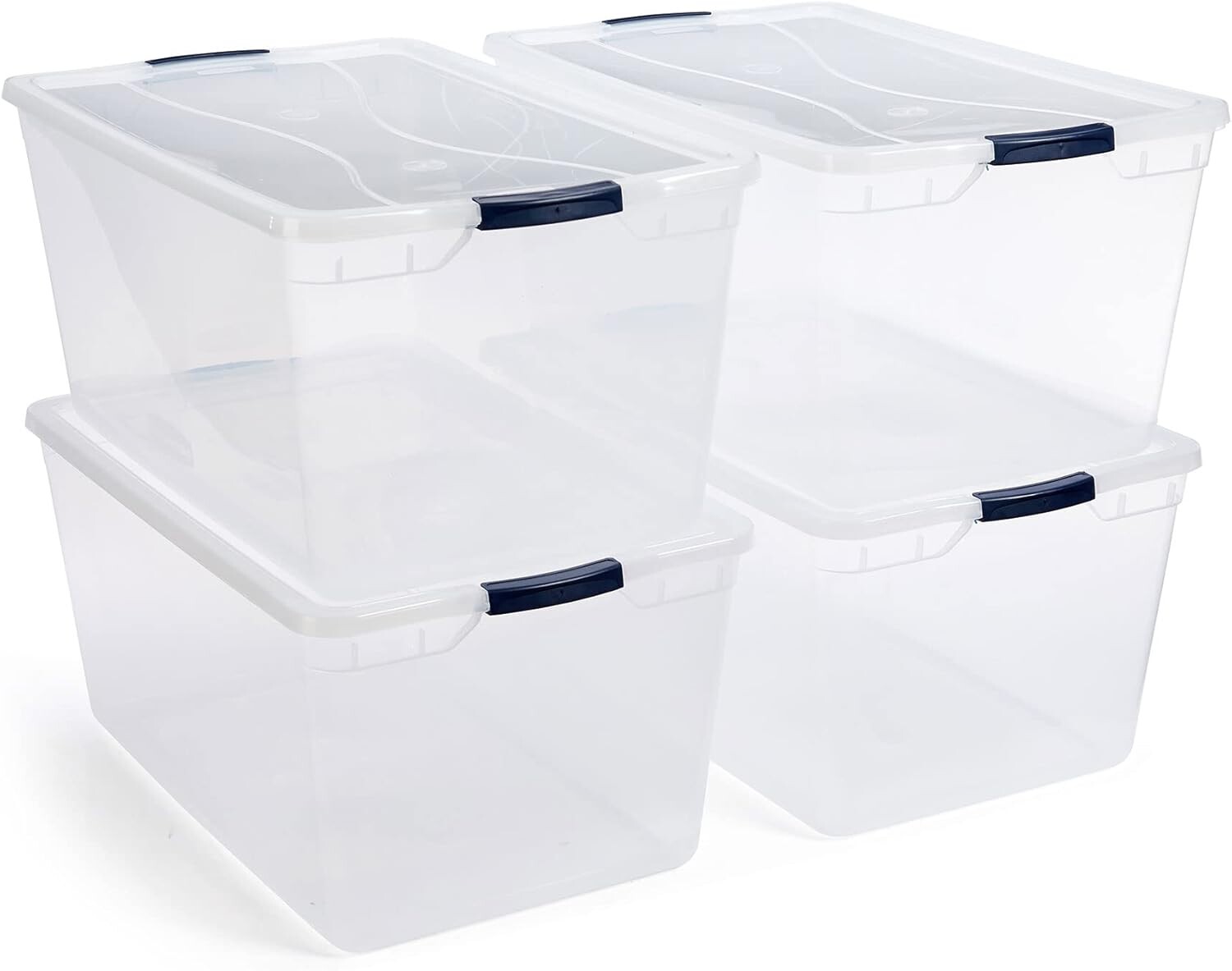 Rubbermaid Cleverstore Clear 95 Qt, 4 упаковки, сделано в США, штабелируемые большие прозрачные контейнеры для хранения с крышками, прозрачное пластиковое хранилище, с защелкивающимися крышками, без BPA, Clear
Rubbermaid Cleverstore Clear 95 Qt, 4 упаковки, сделано в США, штабелируемые большие прозрачные контейнеры для хранения с крышками, прозрачное пластиковое хранилище, с защелкивающимися крышками, без BPA, Clear