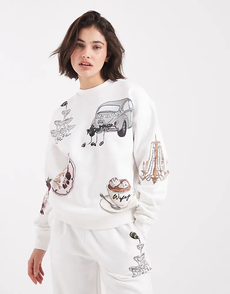 Зимняя свадебная толстовка с принтом «Шесть историй» белого цвета
Зимняя свадебная толстовка с принтом «Шесть историй» белого цвета