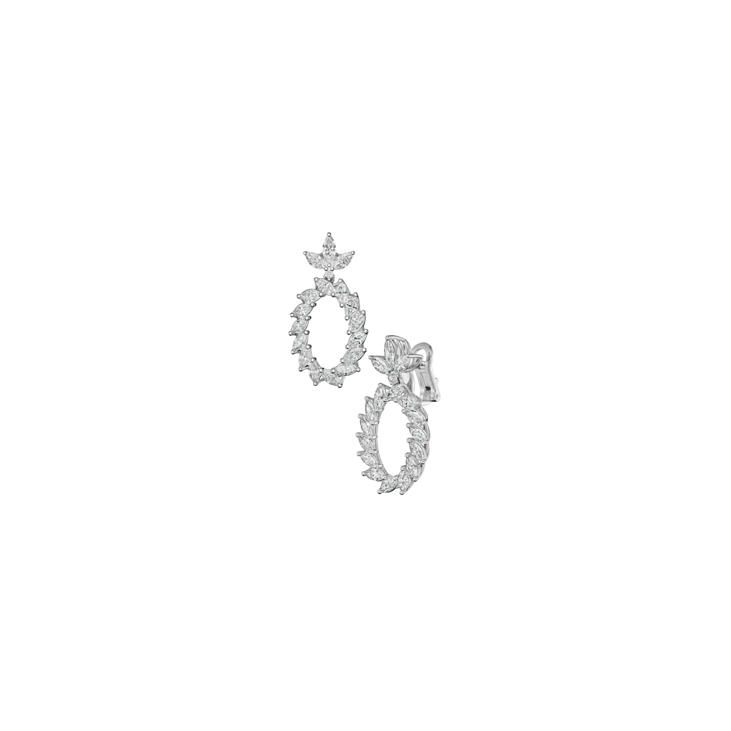 Серьги Chopard L'heure du diamant marquise из белого золота с бриллиантами
Серьги Chopard L'heure du diamant marquise из белого золота с бриллиантами