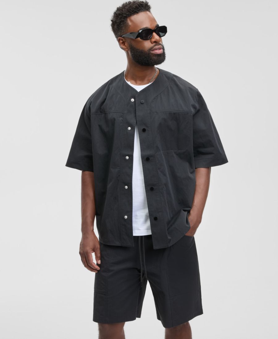 Мужская рубашка свободного кроя с коротким рукавом и застежкой на кнопках Mode of One, Deep Black
Мужская рубашка свободного кроя с коротким рукавом и застежкой на кнопках Mode of One, Deep Black