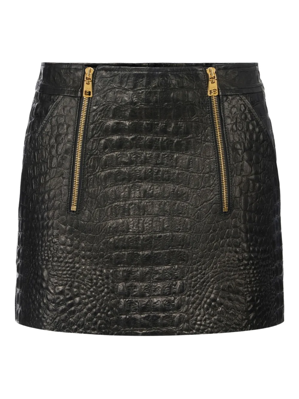 Юбка мини с тиснением под кожу крокодила Elisabetta Franchi, черный
Юбка мини с тиснением под кожу крокодила Elisabetta Franchi, черный