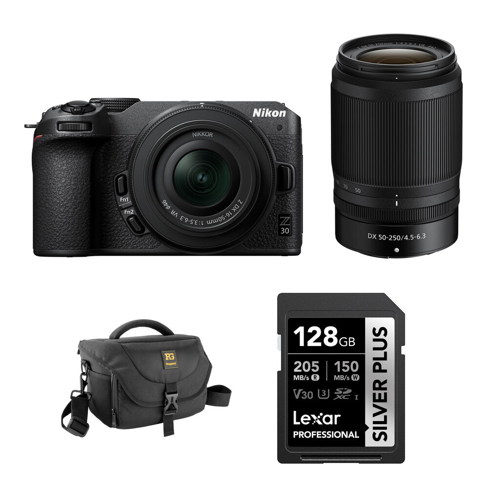 Беззеркальная камера Nikon Z30 Mirrorless Camera with 16-50mm and 50-250mm Lenses and
Беззеркальная камера Nikon Z30 Mirrorless Camera with 16-50mm and 50-250mm Lenses and