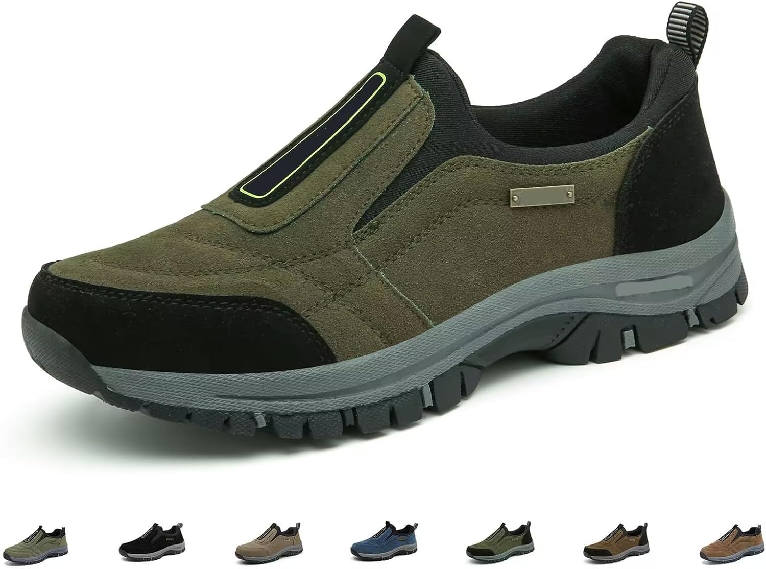Мужские ортопедические туфли, водонепроницаемые слипоны для походов, удобные и легкие кроссовки для прогулок на природе Generic, темно-зеленый
Мужские ортопедические туфли, водонепроницаемые слипоны для походов, удобные и легкие кроссовки для прогулок на природе Generic, темно-зеленый