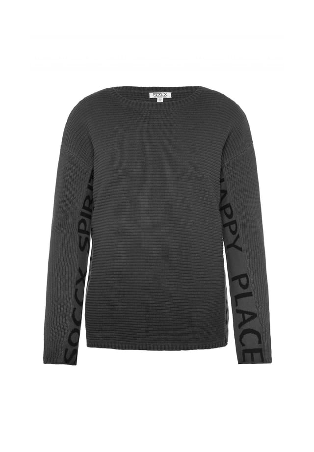 Свитер вязаный свитер r-neck Soccx, черный
Свитер вязаный свитер r-neck Soccx, черный