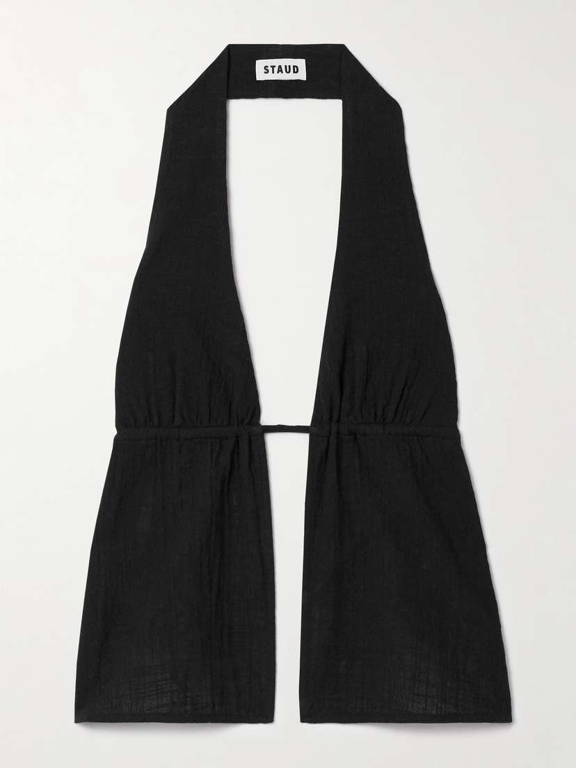 Топ Flores из хлопчатобумажной ткани с халтернеем Staud, черный
Топ Flores из хлопчатобумажной ткани с халтернеем Staud, черный