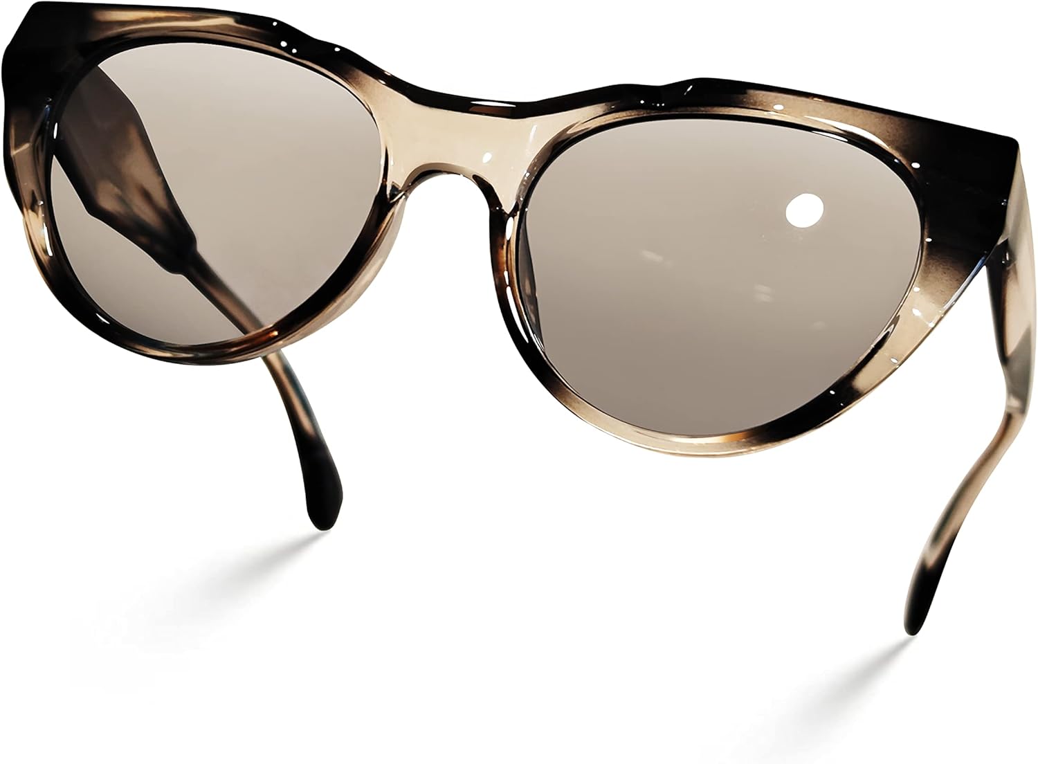 Круглые солнцезащитные очки для женщин, модный дизайнерский стиль, тонкие дужки, защита от УФ-излучения UV 400 – выглядит фантастически! LA033 Laemzinv, Black and White
Круглые солнцезащитные очки для женщин, модный дизайнерский стиль, тонкие дужки, защита от УФ-излучения UV 400 – выглядит фантастически! LA033 Laemzinv, Black and White