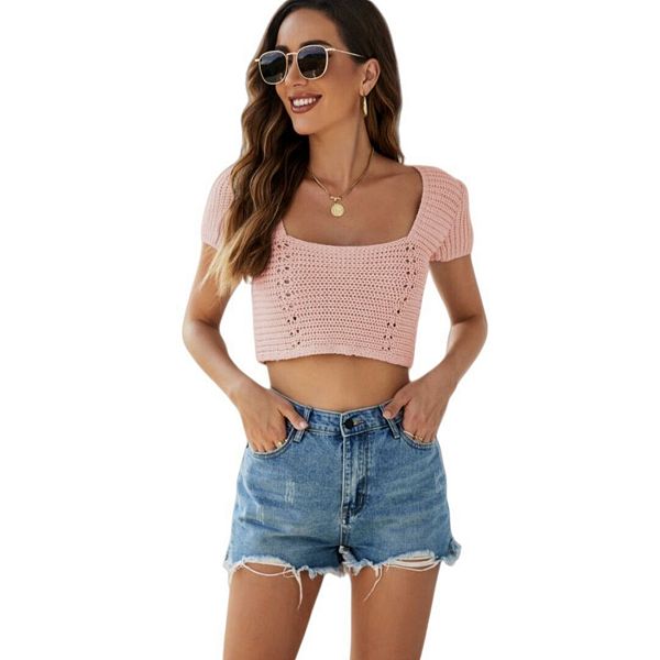 Женская блузка с коротким рукавом и квадратным вырезом Yesfashion, Pink
Женская блузка с коротким рукавом и квадратным вырезом Yesfashion, Pink