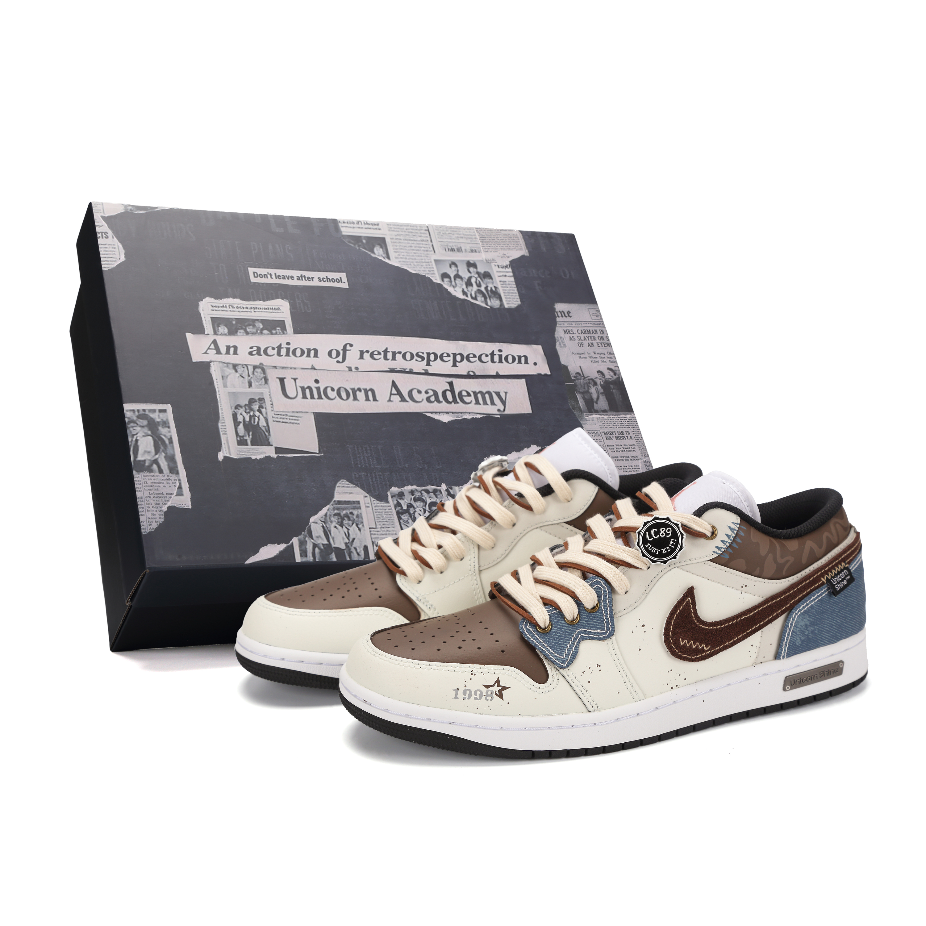 Jordan Баскетбольные кроссовки Air 1 Denim Is Busy с низким верхом, устойчивые к истиранию, мужские, бежевые, коричневые, синие
Jordan Баскетбольные кроссовки Air 1 Denim Is Busy с низким верхом, устойчивые к истиранию, мужские, бежевые, коричневые, синие