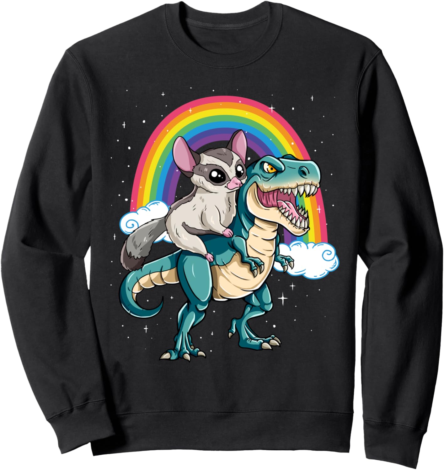 Толстовка с изображением динозавра Тираннозавра Рекса и радужных облаков, блестящих на ощупь Check Out My Sugar Gliber Shirts, черный
Толстовка с изображением динозавра Тираннозавра Рекса и радужных облаков, блестящих на ощупь Check Out My Sugar Gliber Shirts, черный