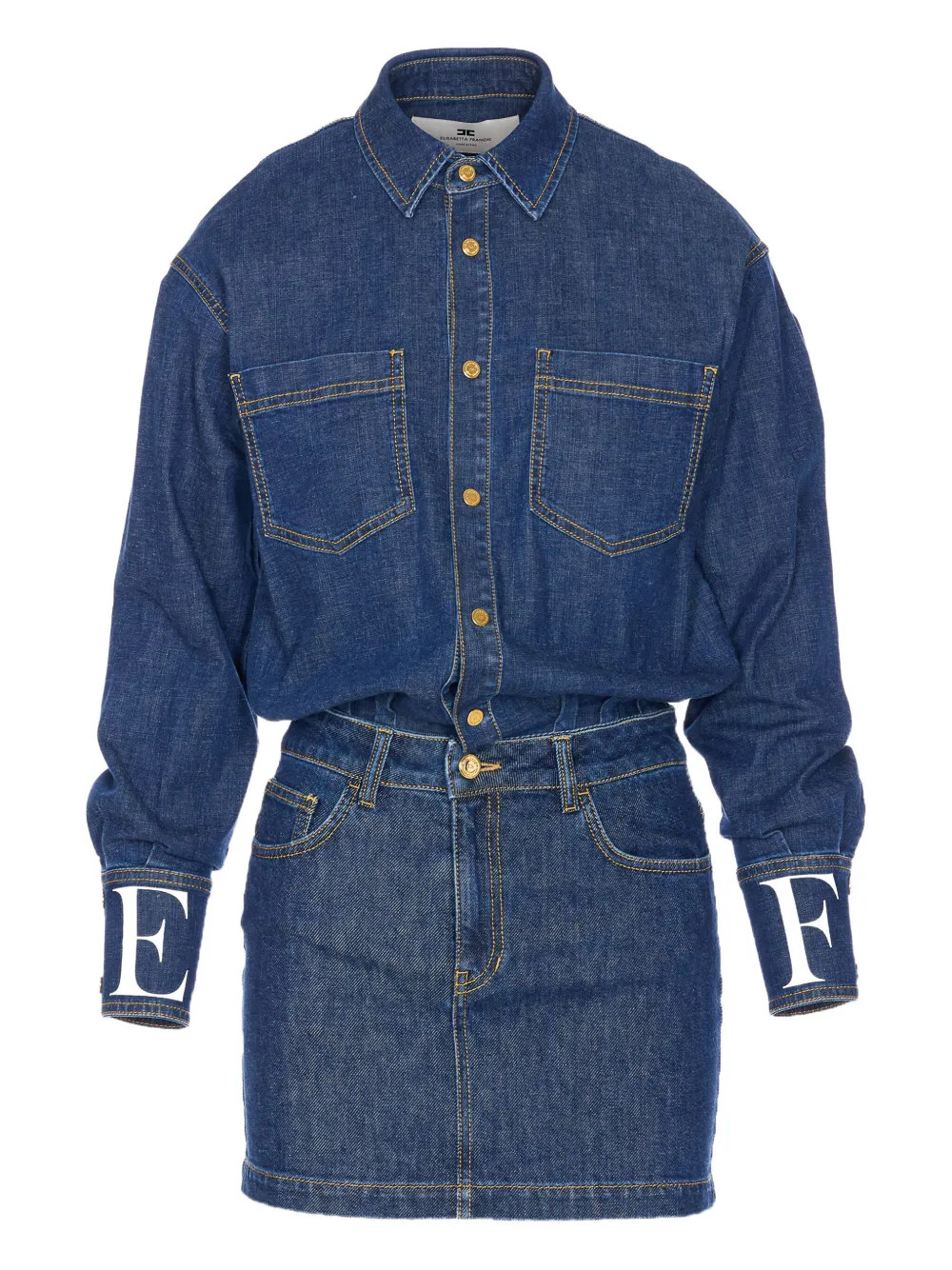 Джинсовое платье мини Elisabetta Franchi, синий
Джинсовое платье мини Elisabetta Franchi, синий