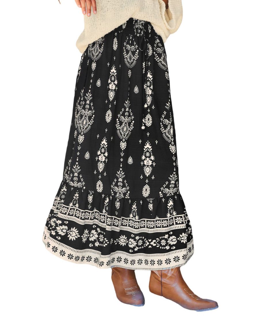 Женская макси-юбка Moonbeam с декоративным рисунком Cupshe, Black
Женская макси-юбка Moonbeam с декоративным рисунком Cupshe, Black