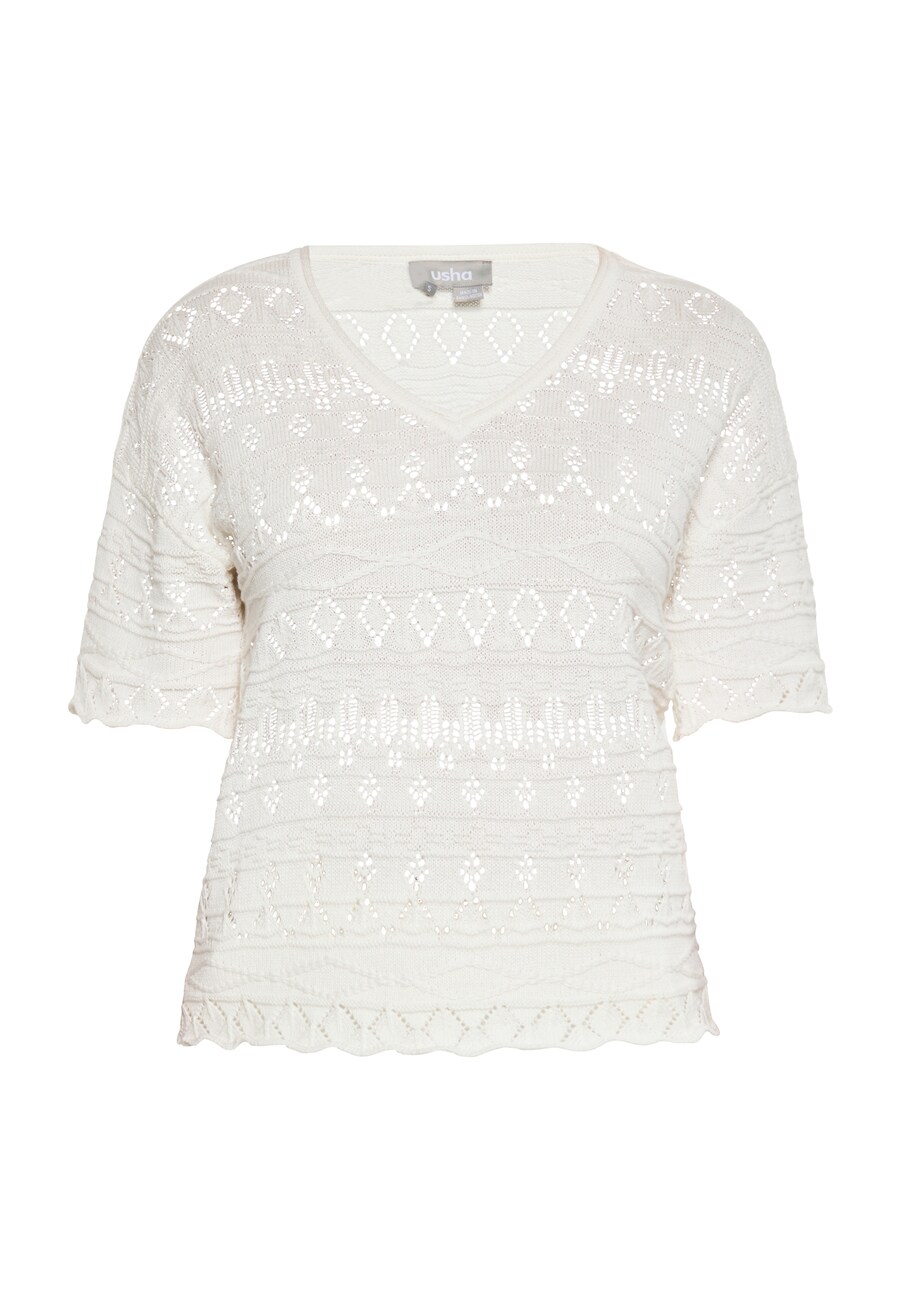 Тонкий вязаный свитер Usha Sweater, белый
Тонкий вязаный свитер Usha Sweater, белый