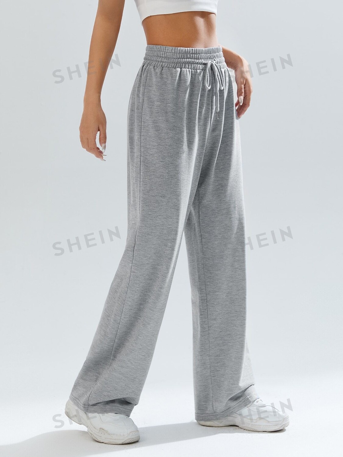 EZwear Весенние спортивные брюки с эластичной резинкой на талии и шнурком Shein, серый
EZwear Весенние спортивные брюки с эластичной резинкой на талии и шнурком Shein, серый