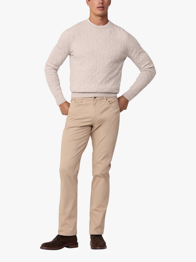 Хлопчатобумажные брюки прямого кроя из смеси хлопка Hackett London, цвет Oat 
Хлопчатобумажные брюки прямого кроя из смеси хлопка Hackett London, цвет Oat