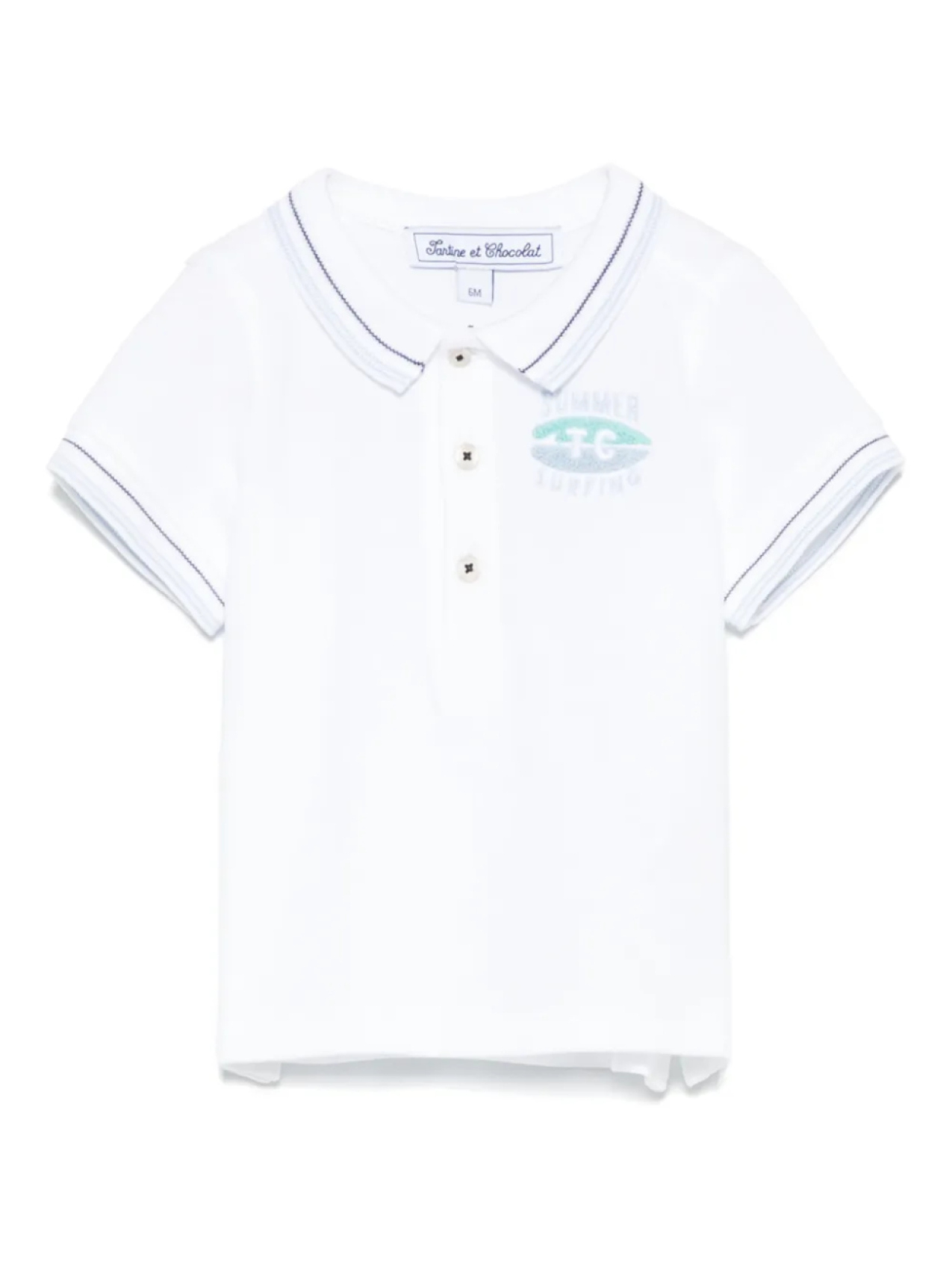 Рубашка поло с вышитым слоганом Tartine Et Chocolat, белый
Рубашка поло с вышитым слоганом Tartine Et Chocolat, белый