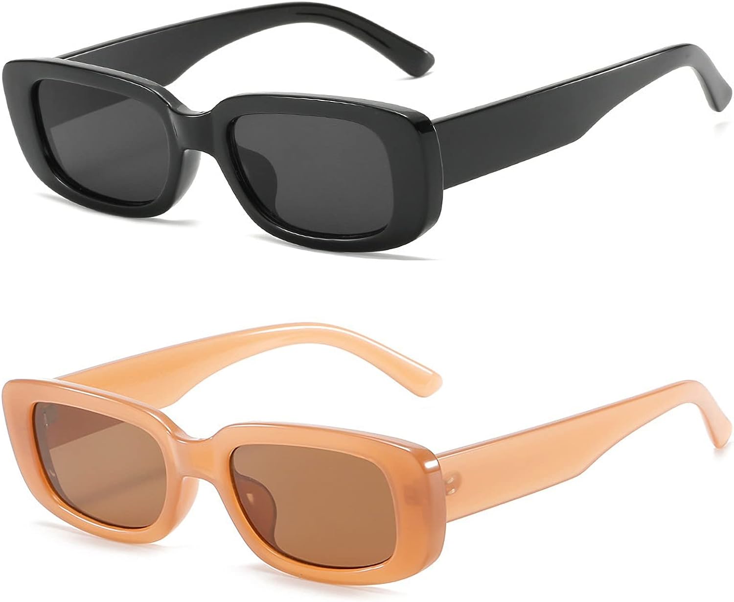 Солнцезащитные очки KUGUAOK в стиле ретро, прямоугольные, для женщин и мужчин, винтажные, маленькие квадратные, с защитой от УФ-излучения, 2 Pack Black + Orange Frame Tea Lens
Солнцезащитные очки KUGUAOK в стиле ретро, прямоугольные, для женщин и мужчин, винтажные, маленькие квадратные, с защитой от УФ-излучения, 2 Pack Black + Orange Frame Tea Lens