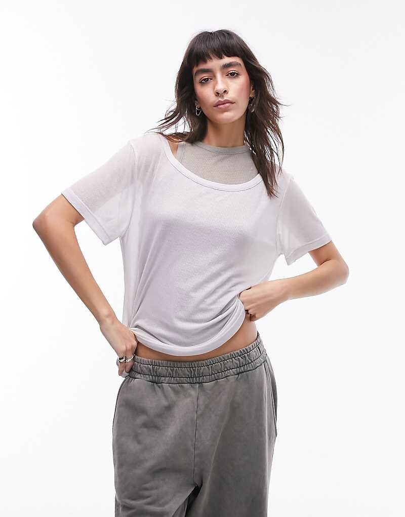 Topshop – Двухслойная качественная базовая футболка прозрачно-серого цвета повседневного кроя
Topshop – Двухслойная качественная базовая футболка прозрачно-серого цвета повседневного кроя