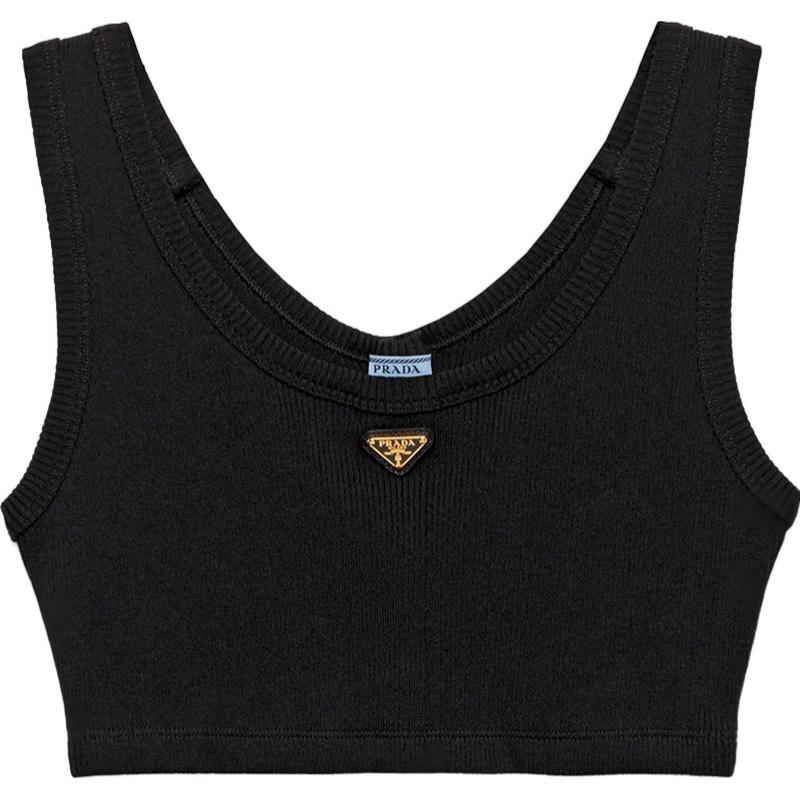 Футболка-майка с треугольным логотипом PRADA, черный
Футболка-майка с треугольным логотипом PRADA, черный