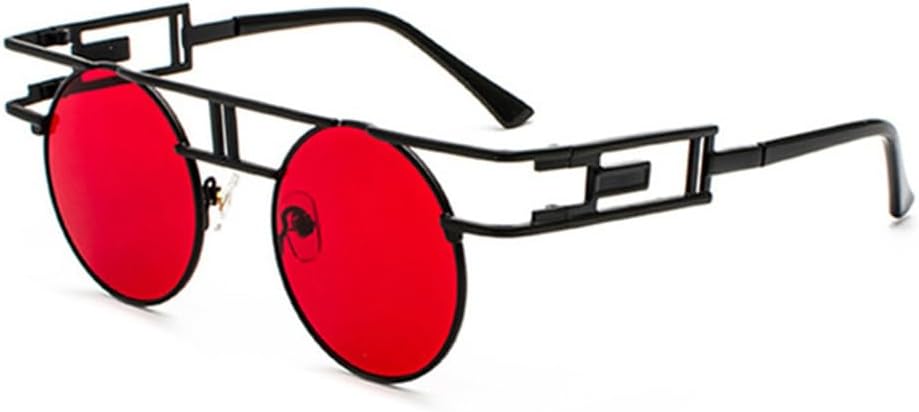 Солнцезащитные очки в стиле стимпанк, женские ретро-солнцезащитные очки, мужские готические круглые солнцезащитные очки с защитой от УФ-излучения UV400 VFDHN, Black-red
Солнцезащитные очки в стиле стимпанк, женские ретро-солнцезащитные очки, мужские готические круглые солнцезащитные очки с защитой от УФ-излучения UV400 VFDHN, Black-red