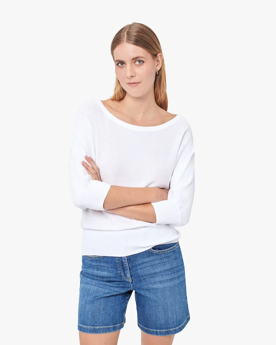 Женский свитер с вырезом лодочкой и французскими рукавами Caroll, белый
Женский свитер с вырезом лодочкой и французскими рукавами Caroll, белый