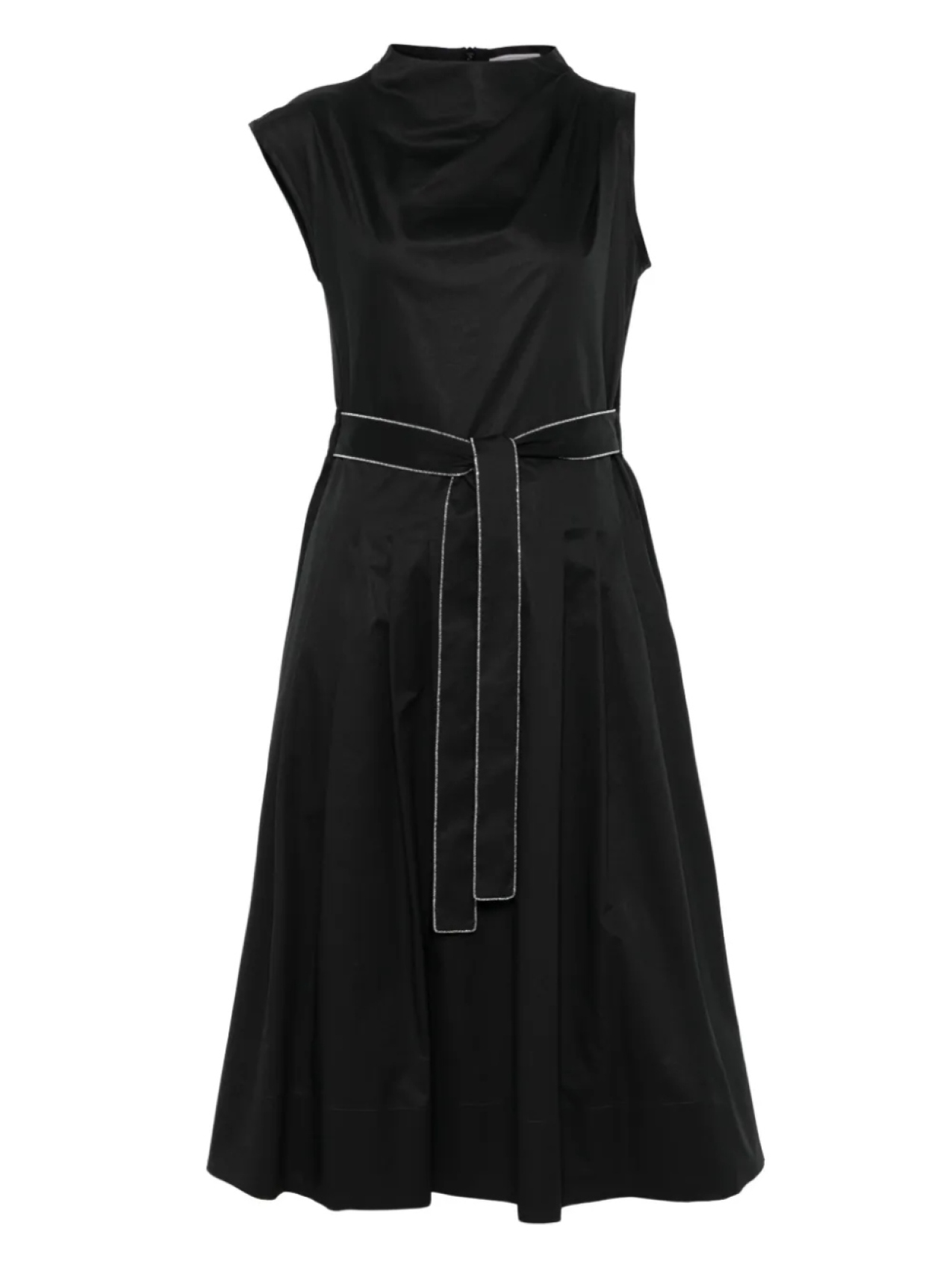 Платье миди с поясом Peserico, черный 
Платье миди с поясом Peserico, черный