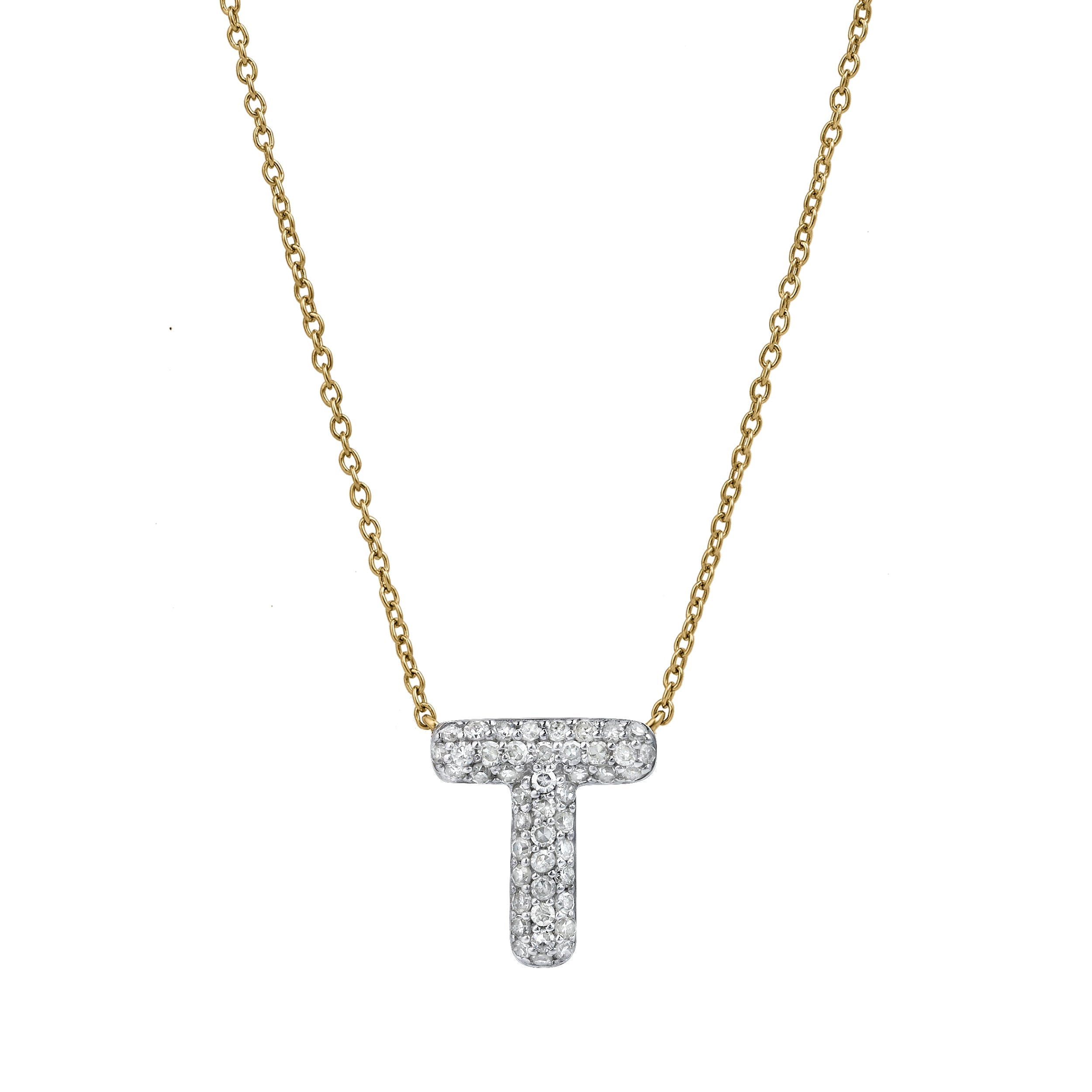 Ожерелье с кулоном в виде маленькой заглавной буквы Bubble из желтого золота 14 карат с бриллиантами Luvmyjewelry, Gold T
Ожерелье с кулоном в виде маленькой заглавной буквы Bubble из желтого золота 14 карат с бриллиантами Luvmyjewelry, Gold T