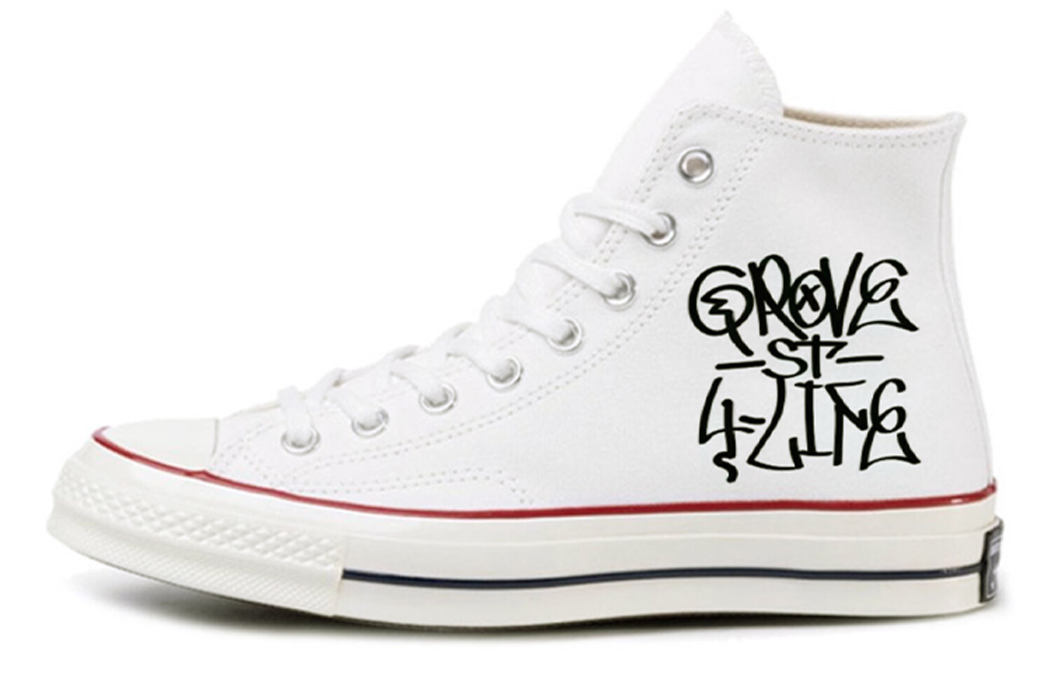 1970-е годы. Кеды унисекс с высоким берцем, белые/черные/красные. Converse
1970-е годы. Кеды унисекс с высоким берцем, белые/черные/красные. Converse