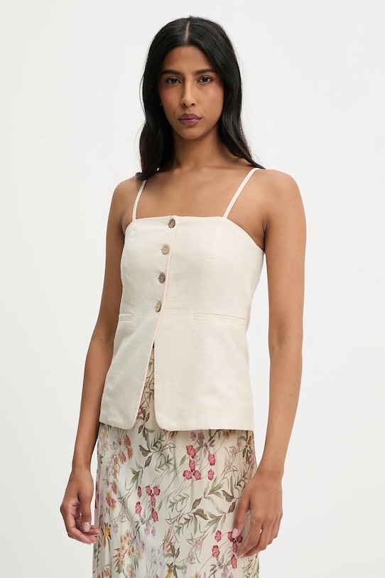 Хлопковая майка Answear.Lab, бежевый
Хлопковая майка Answear.Lab, бежевый