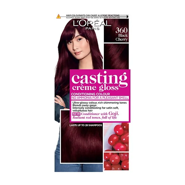 Полуперманентная краска для волос casting creme gloss L'Oréal Paris, цвет 360 black cherry
Полуперманентная краска для волос casting creme gloss L'Oréal Paris, цвет 360 black cherry
