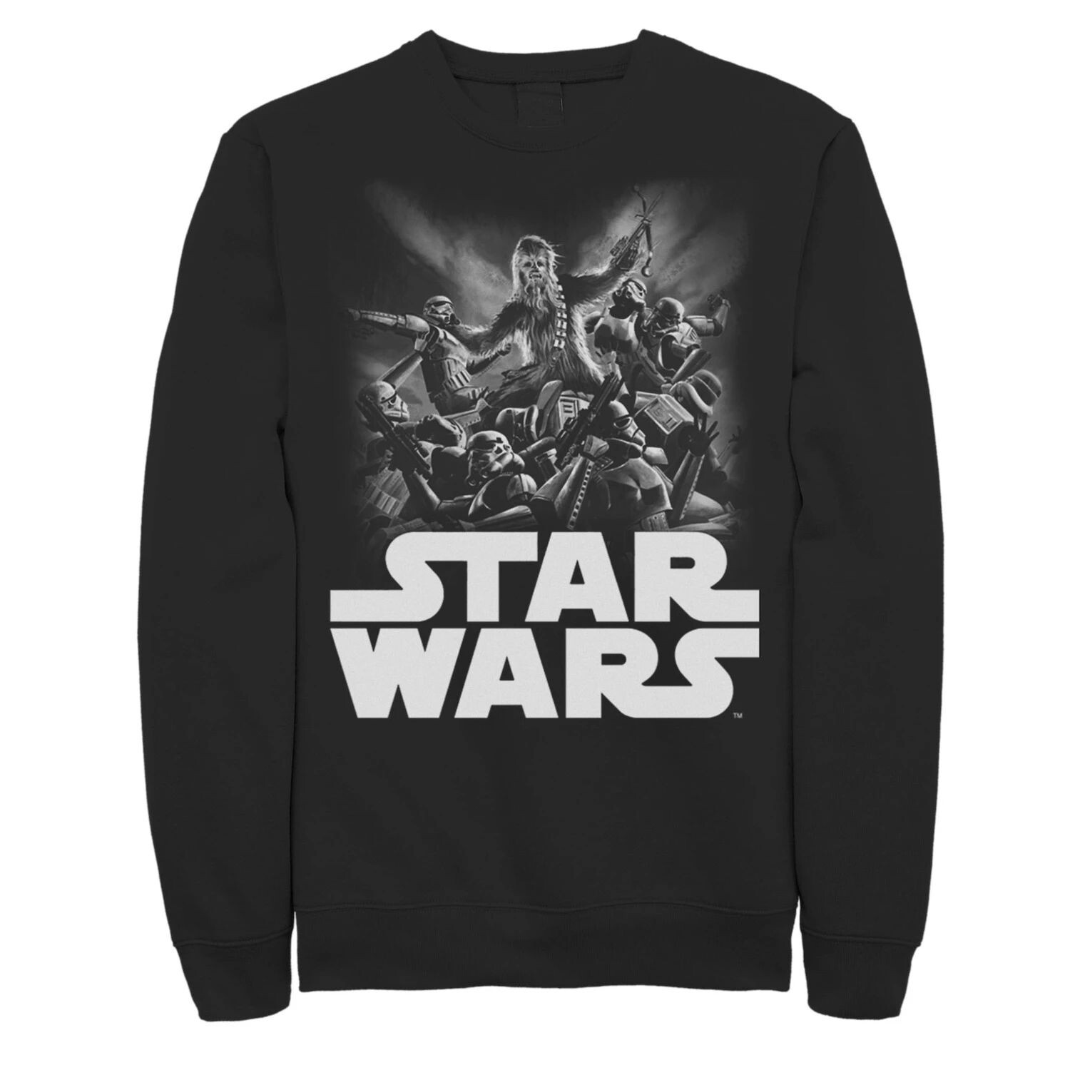 Мужской свитшот с изображением сцены битвы Чубакки Star Wars
Мужской свитшот с изображением сцены битвы Чубакки Star Wars