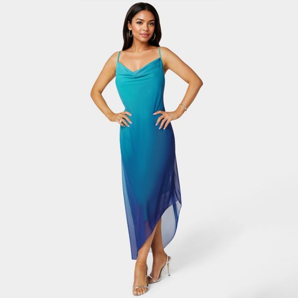 Женское асимметричное шифоновое платье с эффектом омбре Bebe, синий
Женское асимметричное шифоновое платье с эффектом омбре Bebe, синий