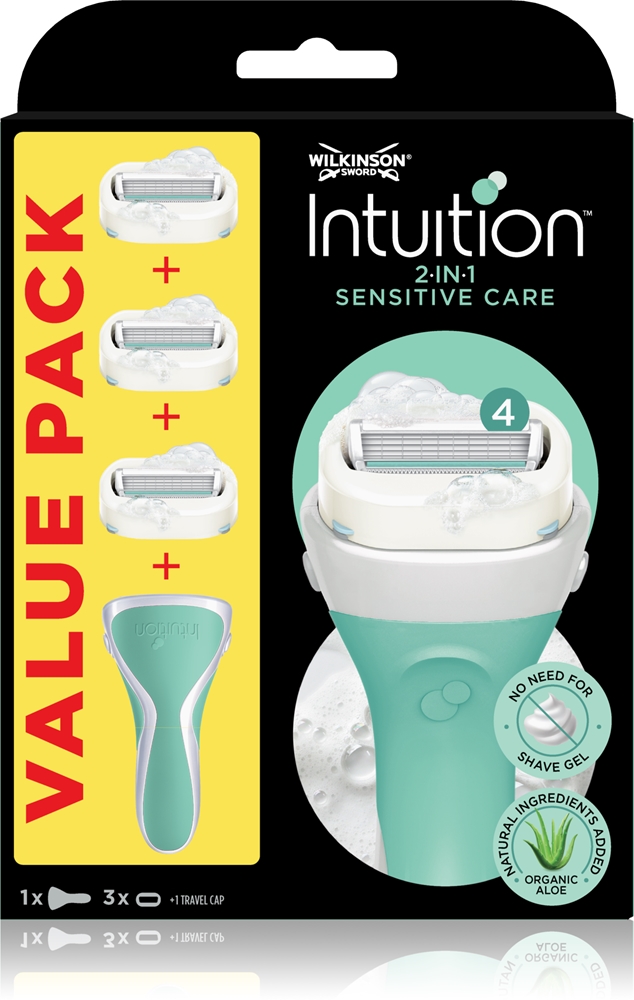 Бритва Intuition 2 в 1 для чувствительной кожи + сменные лезвия, 3 шт. Wilkinson Sword
Бритва Intuition 2 в 1 для чувствительной кожи + сменные лезвия, 3 шт. Wilkinson Sword