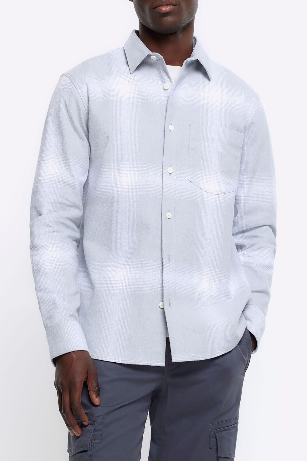 Большая клетчатая рубашка River Island, синий
Большая клетчатая рубашка River Island, синий