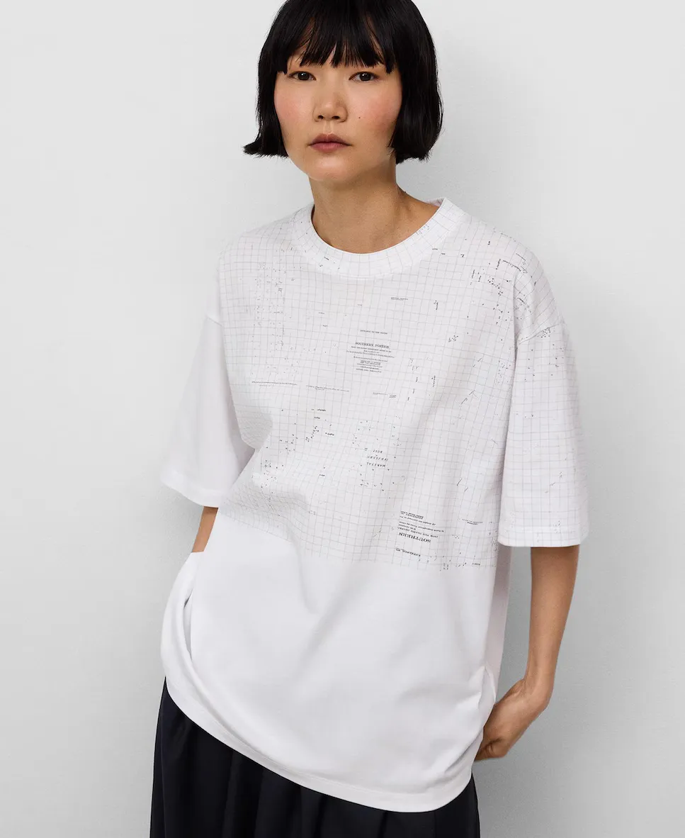 Женская хлопковая футболка с принтом карты Adolfo Dominguez, белый
Женская хлопковая футболка с принтом карты Adolfo Dominguez, белый