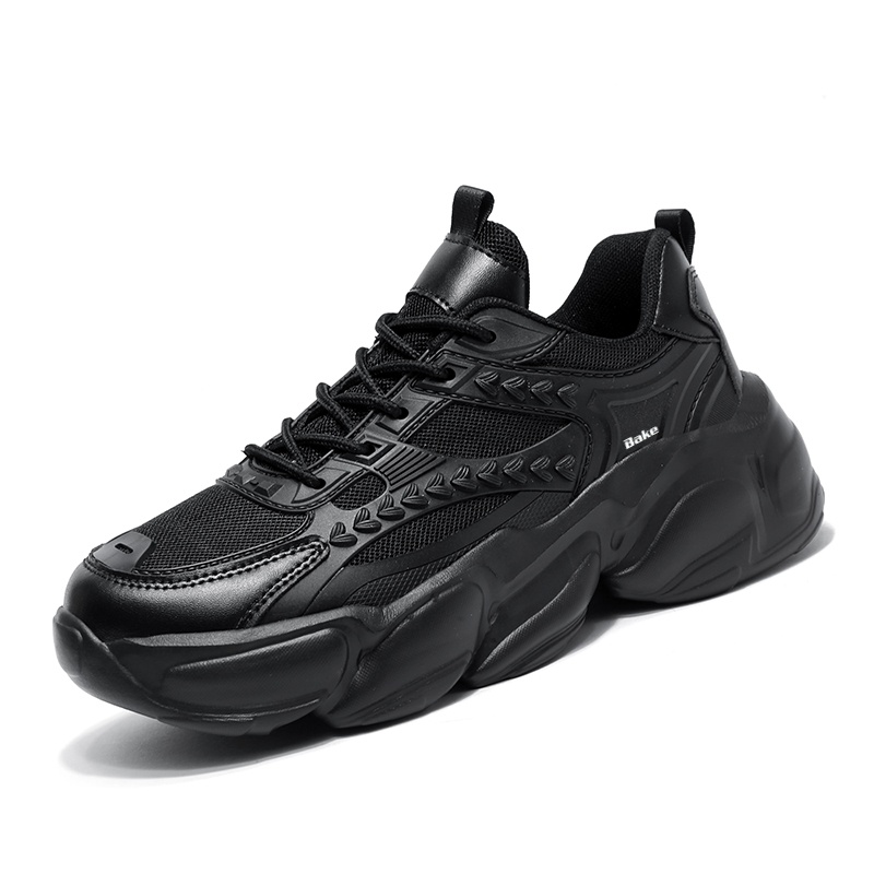 BAKE Амортизирующие дышащие нескользящие кеды унисекс черные, цвет Black 
BAKE Амортизирующие дышащие нескользящие кеды унисекс черные, цвет Black