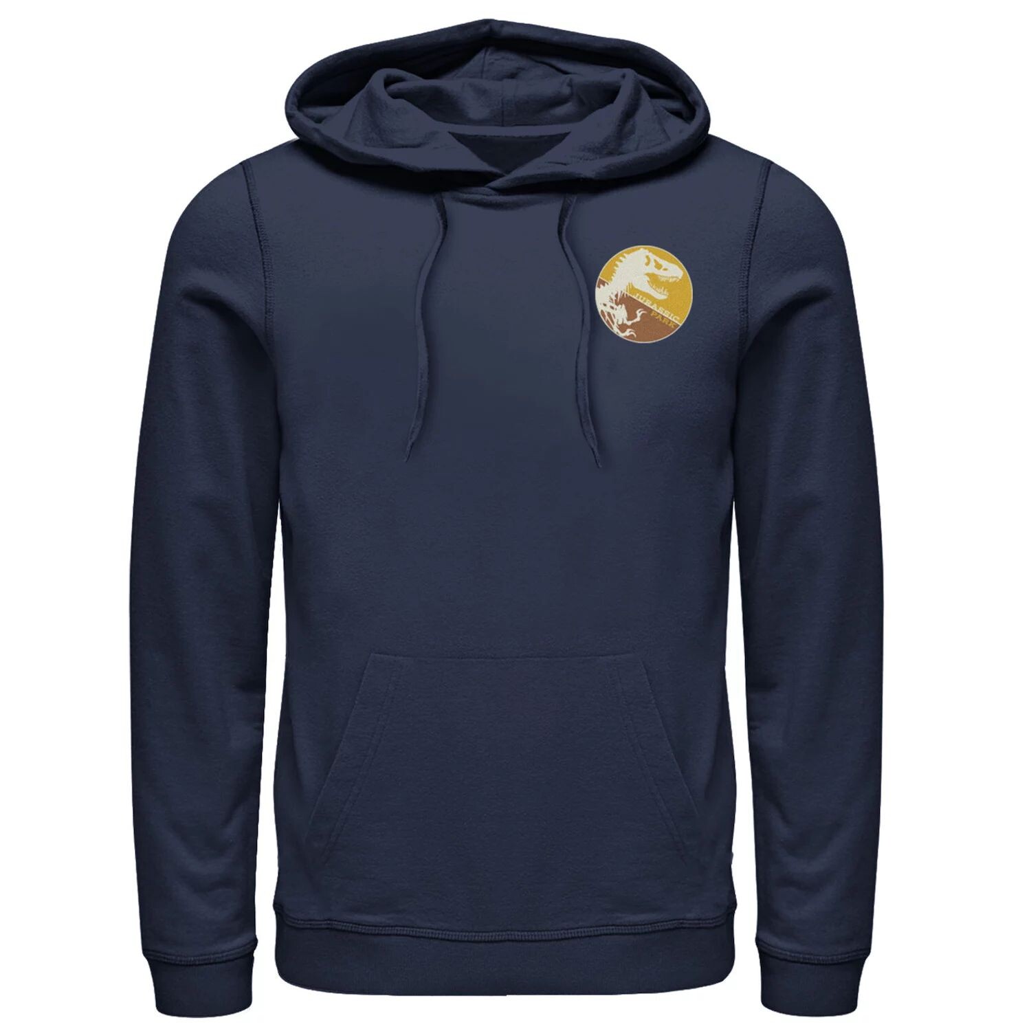 Мужской пуловер с капюшоном и разноцветным логотипом «Парк Юрского периода» T-Rex Licensed Character, синий 
Мужской пуловер с капюшоном и разноцветным логотипом «Парк Юрского периода» T-Rex Licensed Character, синий