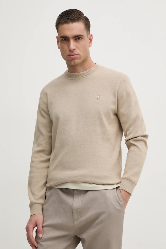 Хлопковый свитер Boss, бежевый
Хлопковый свитер Boss, бежевый