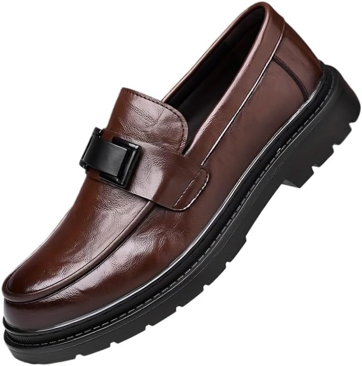 Мужские стильные повседневные туфли однотонного цвета - с толстой подошвой - для работы, вечеринок и прогулок Fusecottc, темно-коричневый
Мужские стильные повседневные туфли однотонного цвета - с толстой подошвой - для работы, вечеринок и прогулок Fusecottc, темно-коричневый