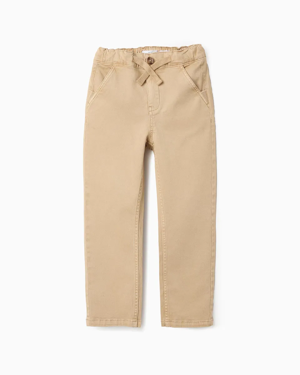 Китайские саржевые брюки для мальчиков на шнурке Zippy, бежевый
Китайские саржевые брюки для мальчиков на шнурке Zippy, бежевый