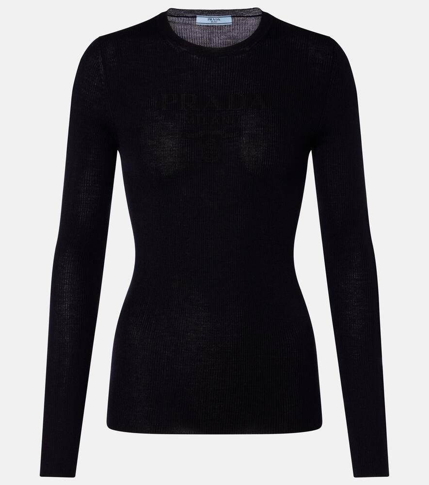Шерстяной свитер с добавлением шелка Prada, Blu
Шерстяной свитер с добавлением шелка Prada, Blu