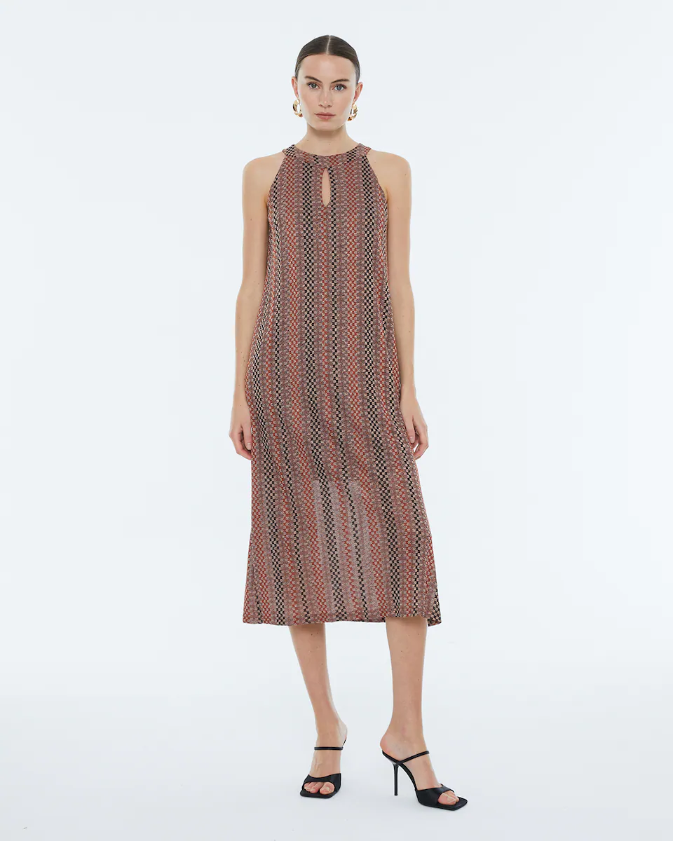 Миди-платье из трикотажа с принтом и подкладкой на бретелях Andam, коричневый
Миди-платье из трикотажа с принтом и подкладкой на бретелях Andam, коричневый