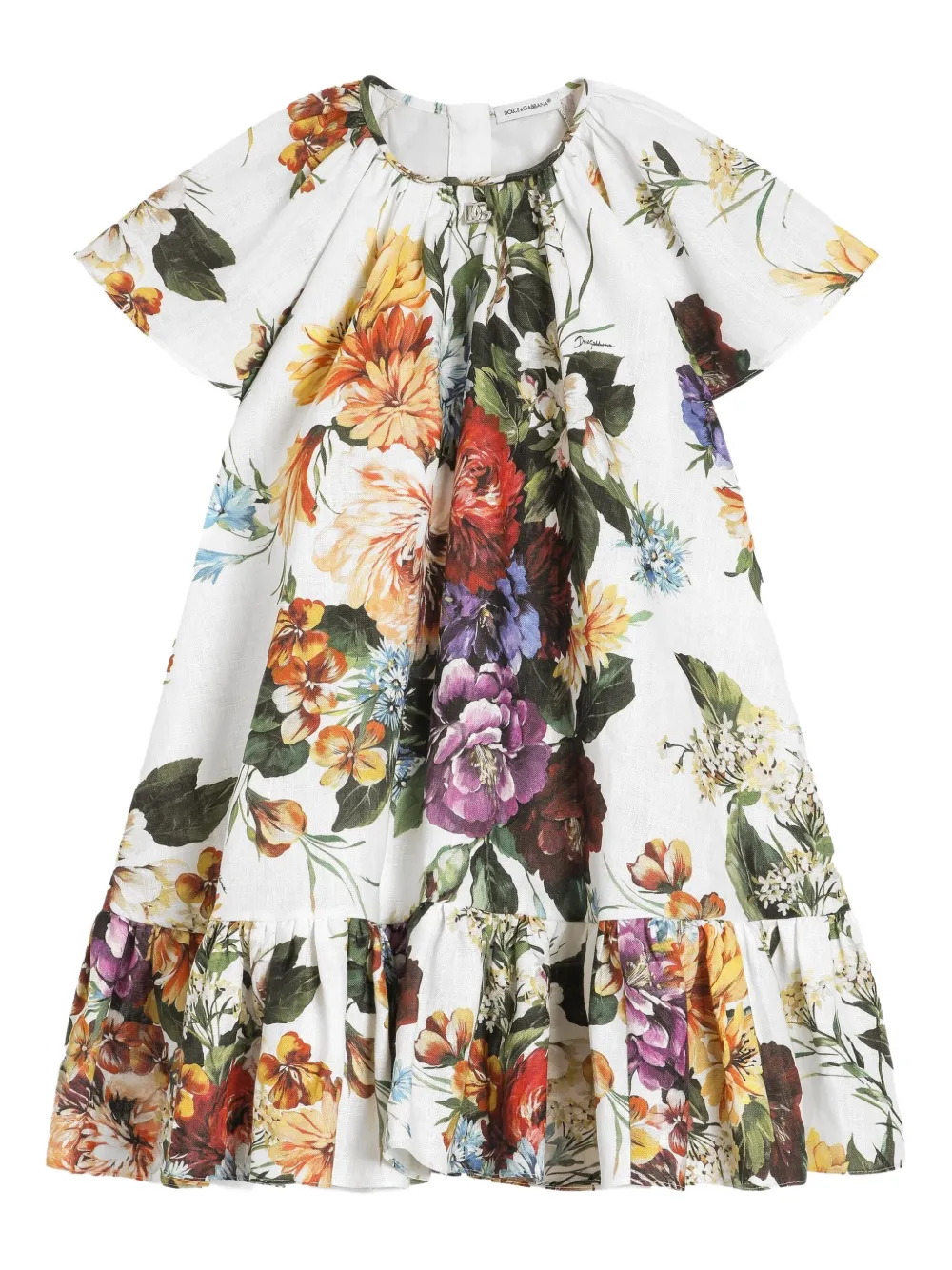 Льняное платье с цветочным принтом Dolce & Gabbana Kids, белый
Льняное платье с цветочным принтом Dolce & Gabbana Kids, белый